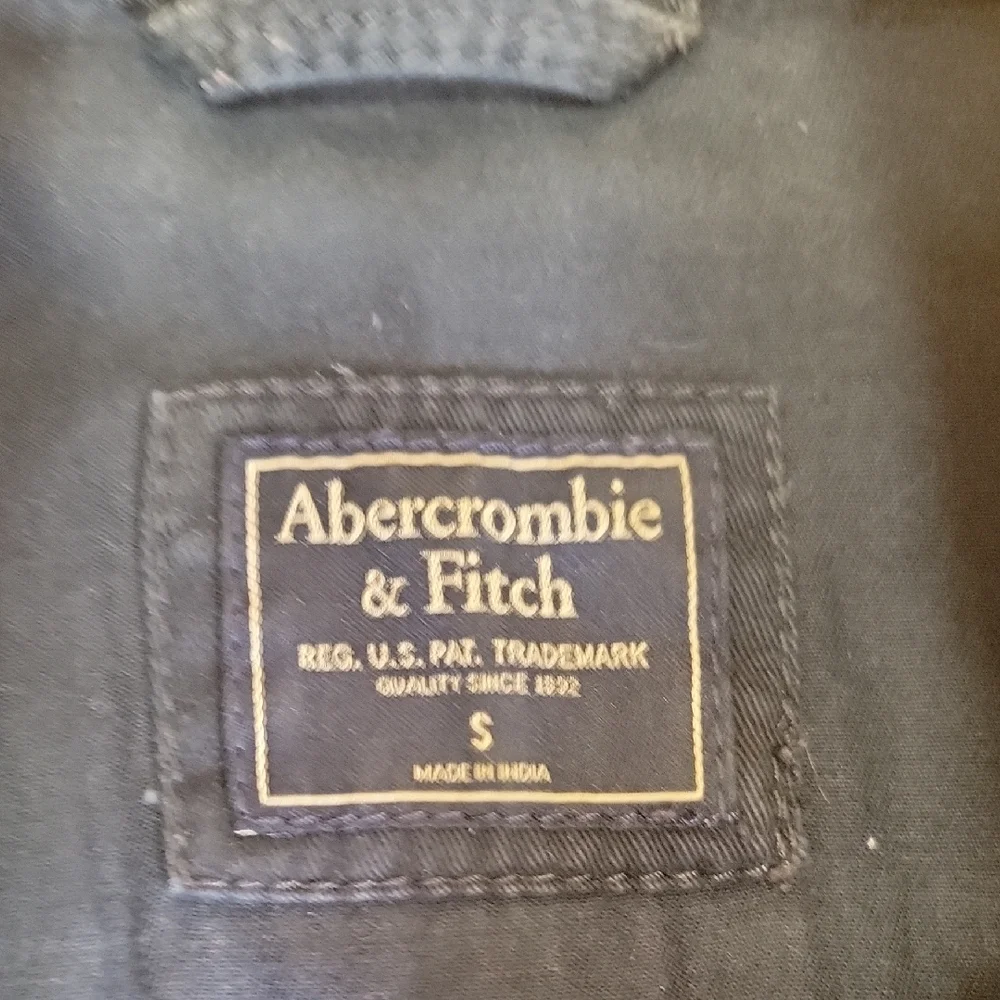Abercrombie & Fitch Size SMALL Navy Cotton Cinch Waist Utility Jacket